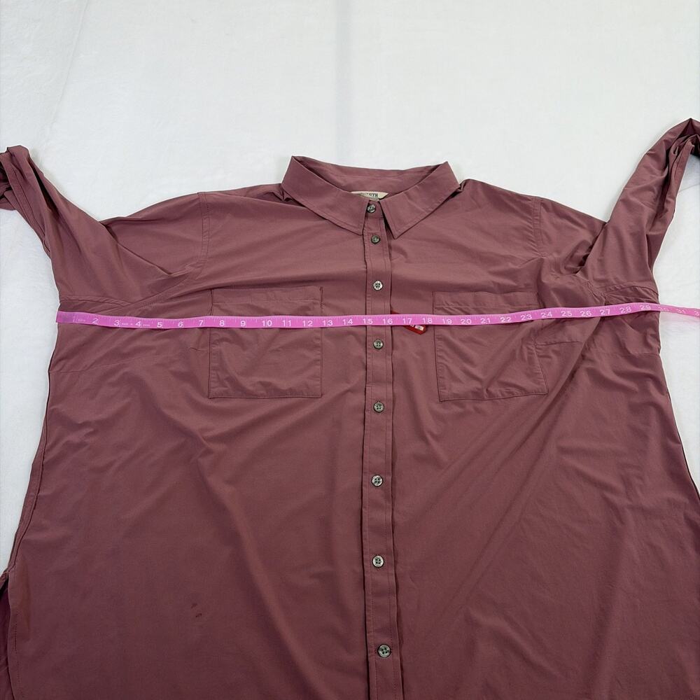 Duluth Trading Flexcellence Button Shirt Womens 3X Bust Proof 89809 Long Sleeve - Picture 9 of 10